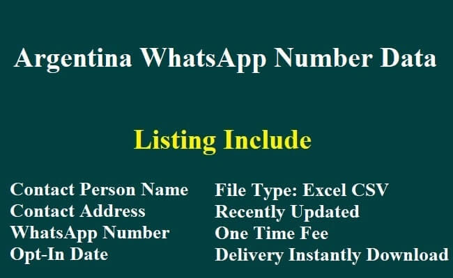 阿根廷 Whatsapp 数据
