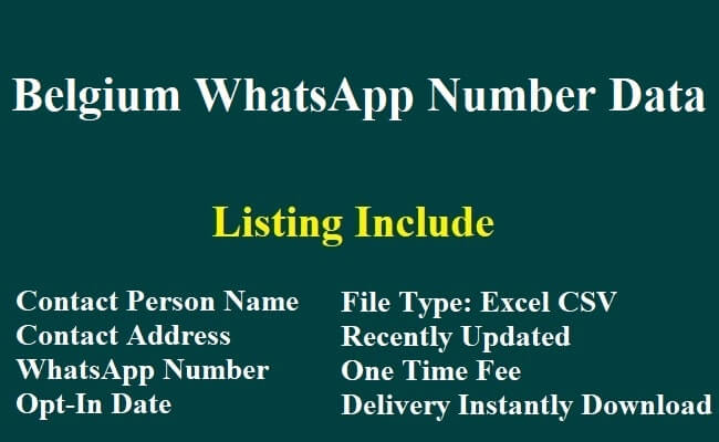 比利时 Whatsapp 数据