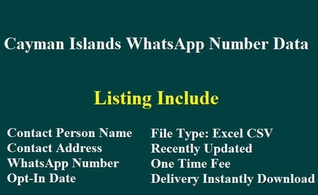 开曼群岛 Whatsapp 数据