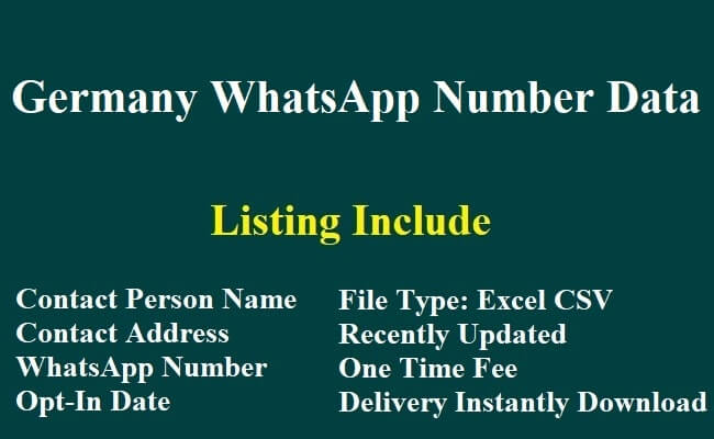 德国 Whatsapp 数据
