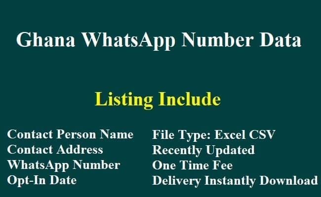 加纳 Whatsapp 数据