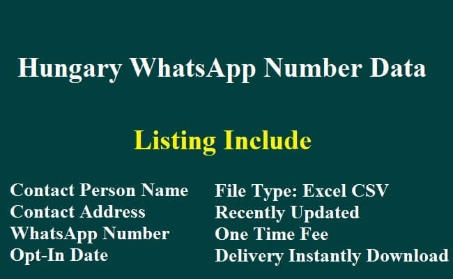 匈牙利 Whatsapp 数据